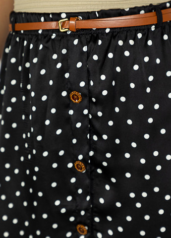 Черная кэжуал в горошек юбка Time of Style
