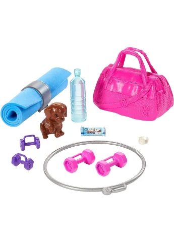 Кукла Barbie Fitness Doll, Red-Haired, with Puppy and 9 Accessories Барби Фитнес (GJG57) Mattel (255665554)
