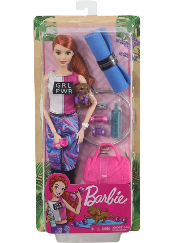 Кукла Barbie Fitness Doll, Red-Haired, with Puppy and 9 Accessories Барби Фитнес (GJG57) Mattel (255665554)