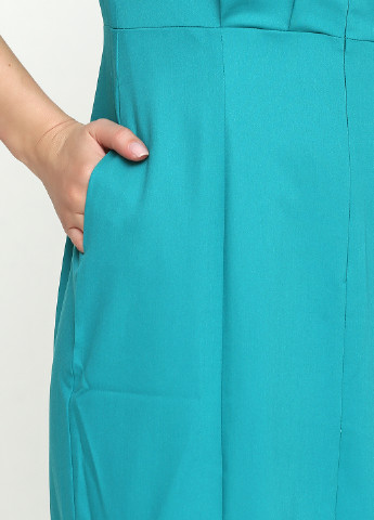 Зеленое кэжуал платье Sassofono однотонное