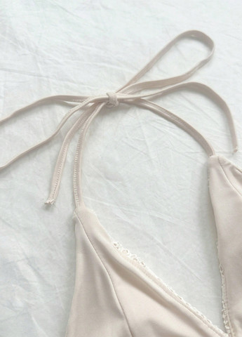 Светло-бежевый летний комплект (топ, брюки) SHEIN