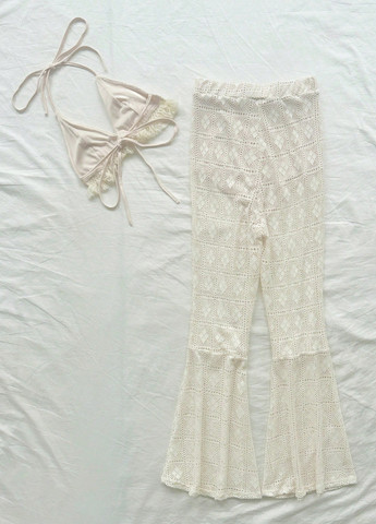 Светло-бежевый летний комплект (топ, брюки) SHEIN