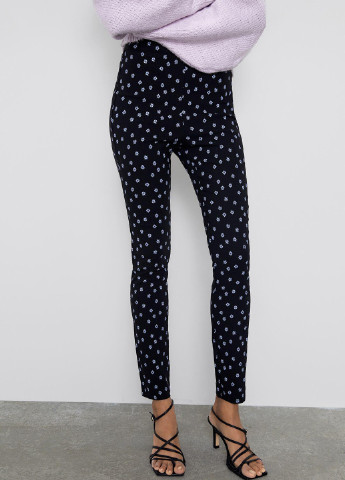 Штани демісезон,чорний в візерунки, Zara (244286826)