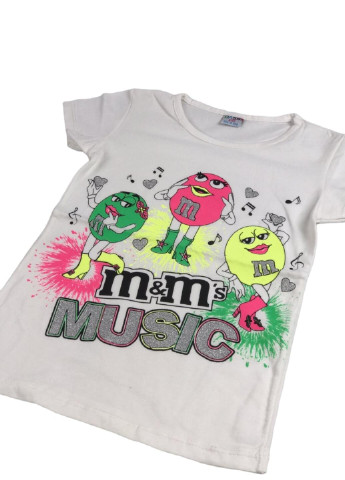Молочная летняя футболка детская m&m's(5шт\упак) Turkey