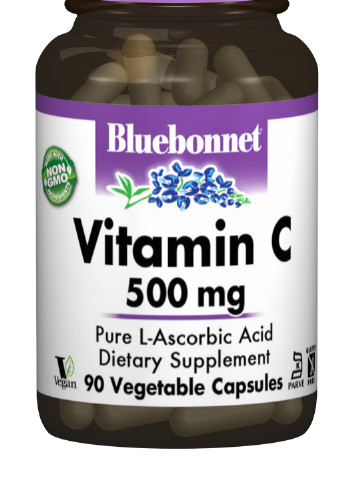 Вітамін С 500мг,, 90 гелевих капсул Bluebonnet Nutrition (228291716)