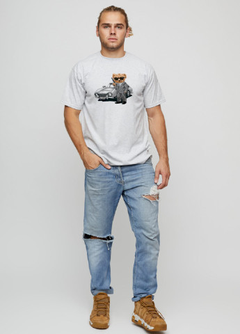 Серая футболка мужская basic YAPPI