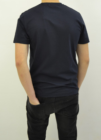 Темно-синяя футболка мужская fragment Moncler
