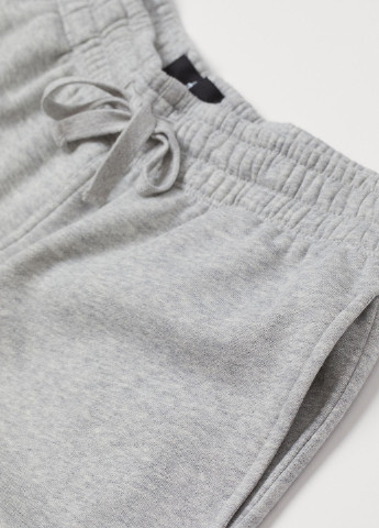 Штани H&M джогери меланжі світло-сірі спортивні футер, бавовна