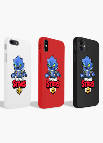 Чехол силиконовый Apple Iphone Xs Леон Волк Бравл Старс (Leon Wolf Werewolf Brawl Stars) (8938-1014) MobiPrint (219284132)