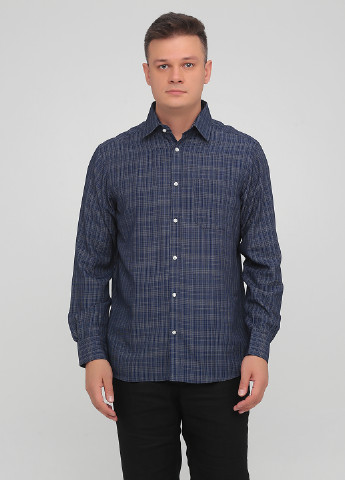 Темно-синяя кэжуал рубашка в клетку Calvin Klein