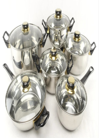 Набір посуду нержавіюча сталь 12 предметів (89561-Нов) Francesco Marconi (242444877)