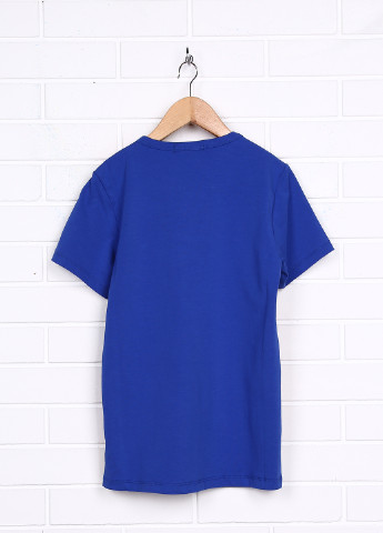 Синяя летняя футболка с коротким рукавом Guru