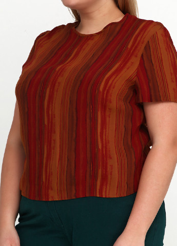 Оранжево-красная летняя блуза Eastex