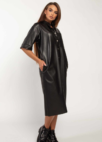 Черное кэжуал платье джоди пл 2120 черный Ри Мари однотонное