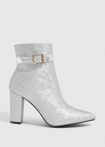 Серебряные демисезонная ботильоны SHEIN