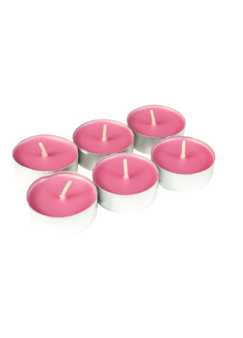 Аромасвечи чайные круглые РОЗА набор 6 штук, плавающие хозяйственные столовые парафиновые ароматные свечи No Brand (255371551)