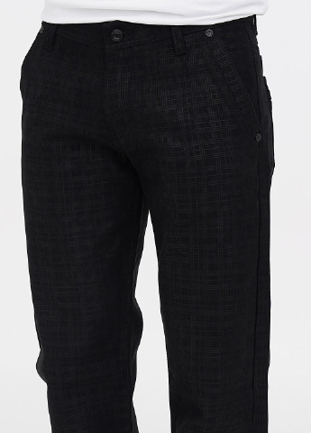 Черные кэжуал демисезонные прямые брюки Le Gutti