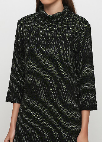Темно-зелена кежуал сукня BRANDTEX CLASSIC з геометричним візерунком
