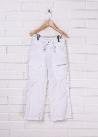 Белые кэжуал летние прямые брюки Aggresive