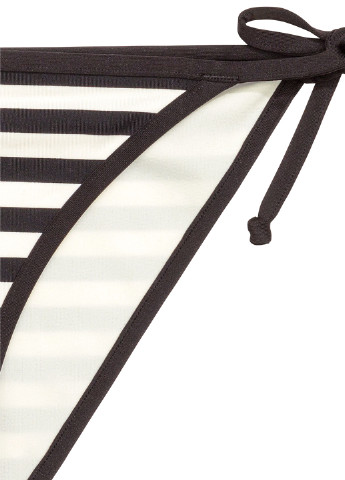 Черно-белые купальные трусики в полоску H&M