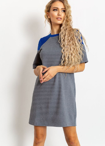 Серо-синее кэжуал платье платье-футболка Ager однотонное