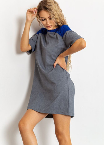 Сіро-синя кежуал сукня сукня-футболка Ager однотонна