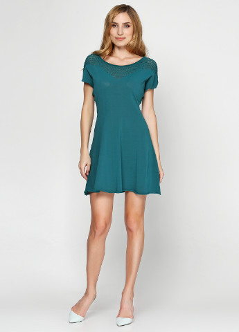 Зеленое кэжуал платье Oblique однотонное