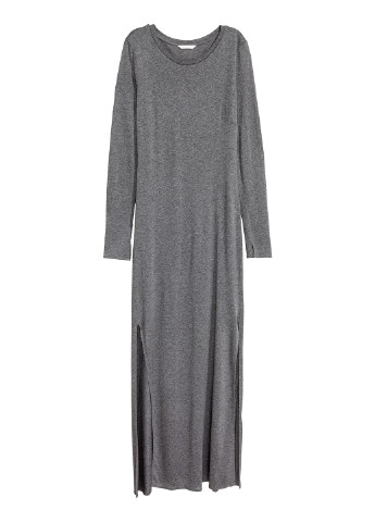 Темно-сіра вечірня сукня а-силует H&M однотонна