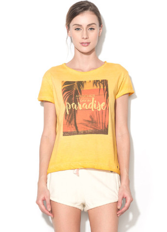 Жовта літня футболка з коротким рукавом Pepe Jeans