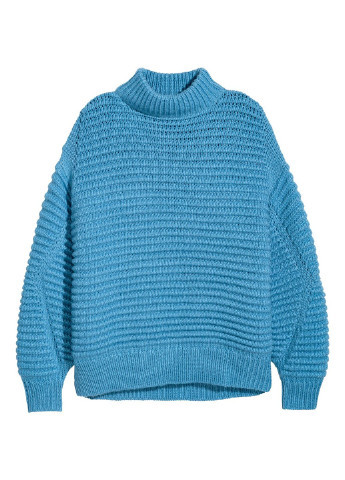 Голубой зимний свитер H&M