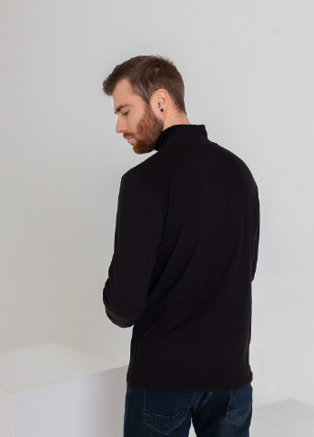 Черный зимний свитер мужской джемпер ISSA PLUS GN-450