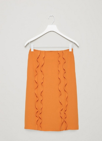 Оранжевая кэжуал однотонная юбка Cos миди