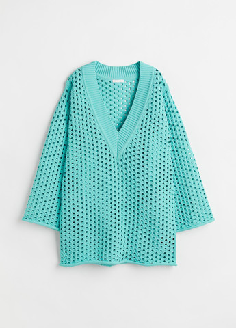 Бірюзовий демісезонний пуловер пуловер H&M
