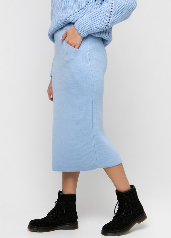 Голубая кэжуал однотонная юбка Sewel карандаш