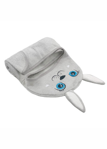 Детское Полотенце с Капюшоном -бамбуковое мягкое и теплое - плотное и впитывающее - от 0-5 лет Серый Зайчик Lovely Svi серый
