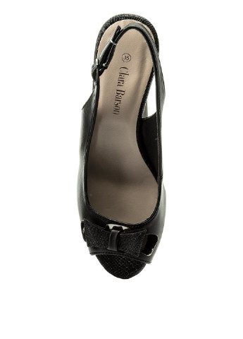 Черные сандалі clara barson wyl1182s-1 Clara Barson с ремешком с бантом