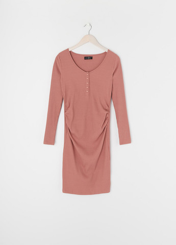 Розово-коричневое кэжуал платье для беременных футляр Sinsay однотонное