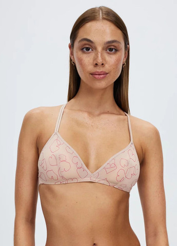 Бежевый демисезонный комплект (бюстгальтер, трусики) Calvin Klein
