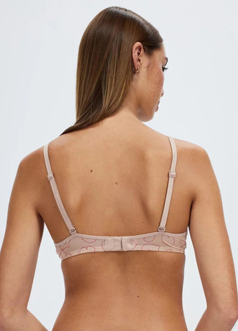 Бежевый демисезонный комплект (бюстгальтер, трусики) Calvin Klein