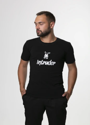 Чорна футболка чоловіча 'bunny' чорна Intruder