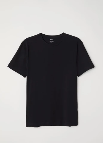 Черная футболка slim fit H&M