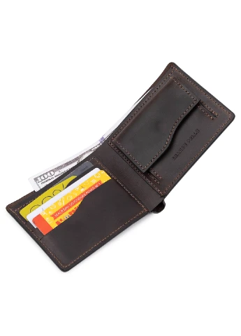 Чоловіче шкіряне портмоне 11х9х1,5 см Grande Pelle (252128074)