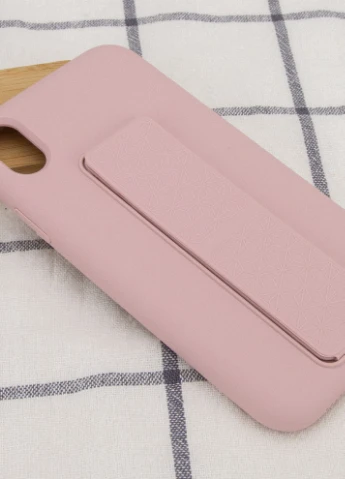 Чехол Silicone Case Hand Holder для Apple iPhone XS Max (6.5') Розовый / Pink Sand (is_00000041594_4) Epik (229725787)