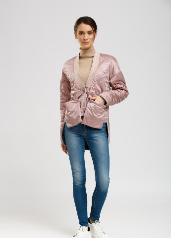 Розовая демисезонная куртка розовый Alberto Bini