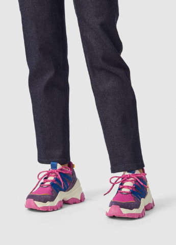 Розово-лиловые демисезонные кроссовки Coach