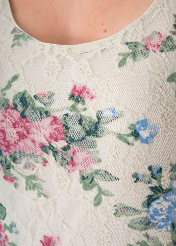 Мятное кэжуал платье Miss Miss с цветочным принтом