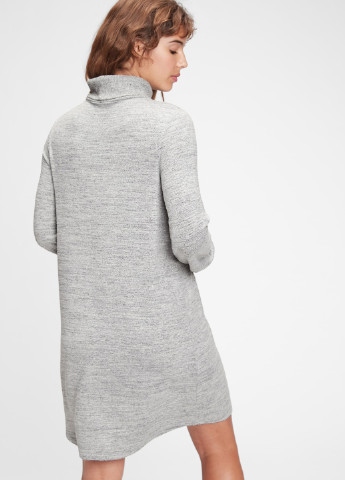 Светло-серое кэжуал платье платье-свитер Gap меланжевое