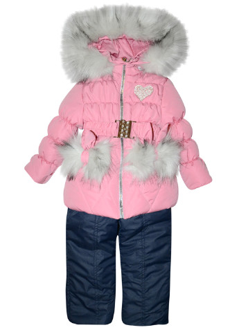 Рожевий зимній комплект (куртка + напівкомбінезон) Bambino
