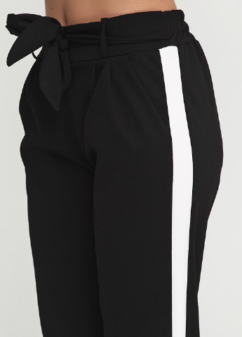 Черные кэжуал демисезонные брюки Moda