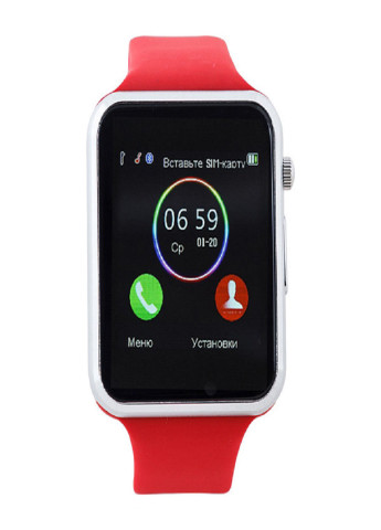 Смарт-часы Smart Watch A1 умные электронные со слотом под sim-карту Красные VTech (252825104)